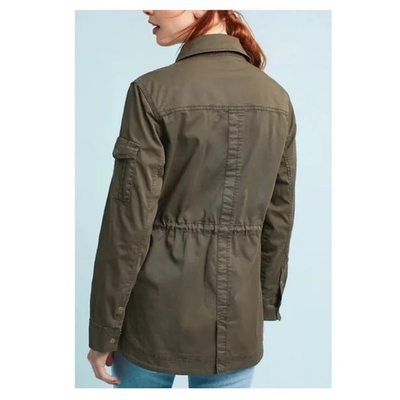 ANTHROPOLOGIE Marrakech Cargo Utility Jacket in Army Green Size S - Picture 9 of 10